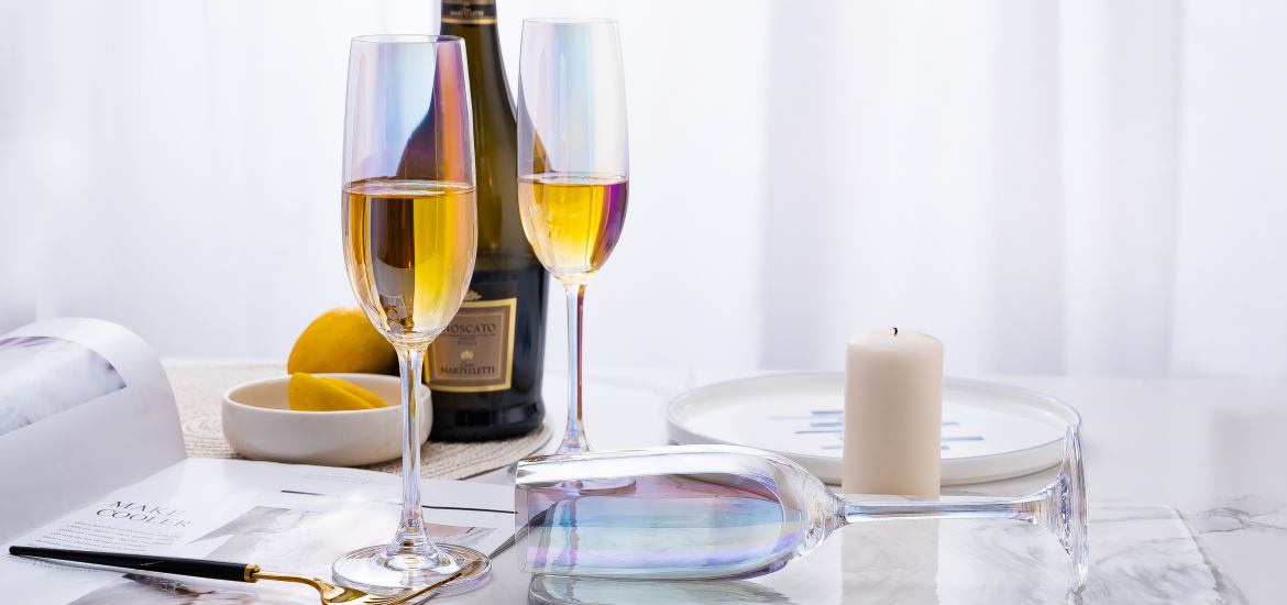 Crystal Stem Champagne Flutes