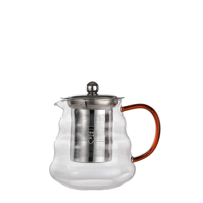 borosilicate clear glass teapot