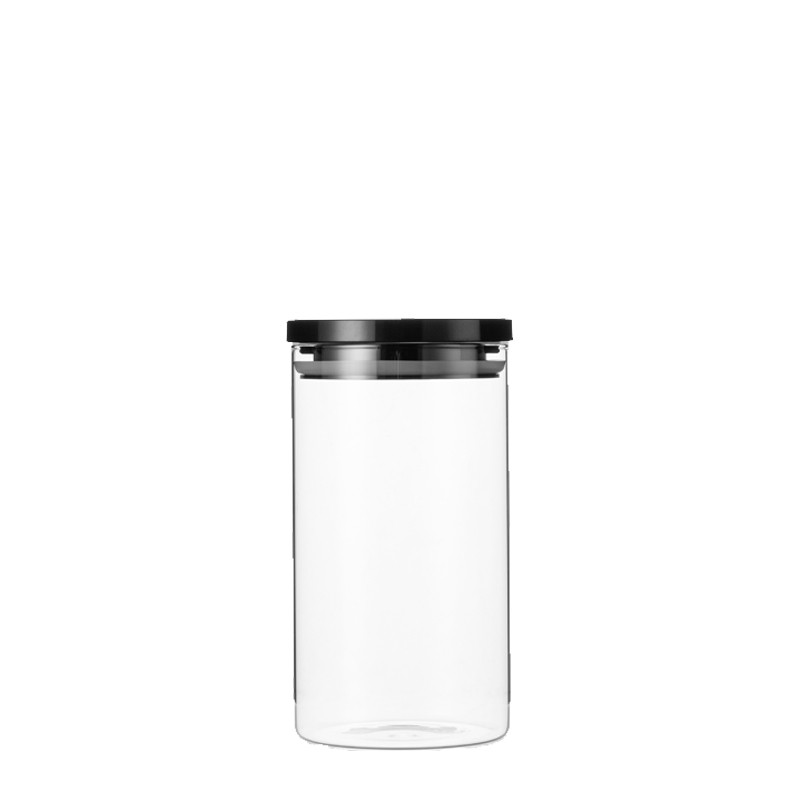 glass storage jar with lid