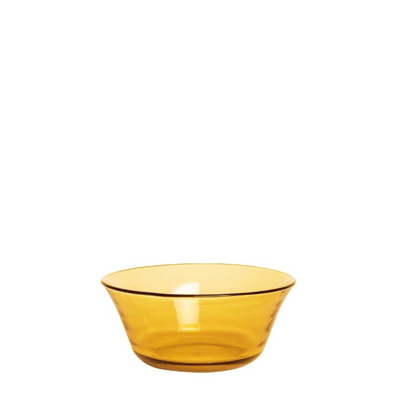 amber glass bowl