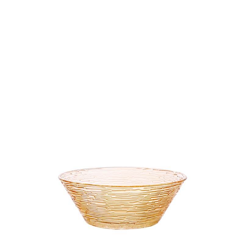 Amber glass bowl