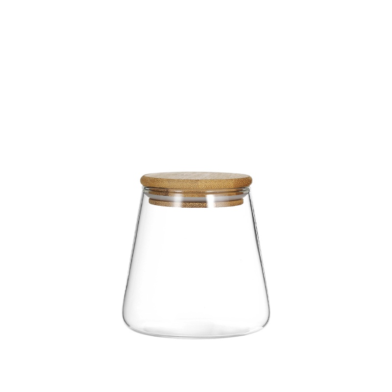glass jar with bamboo lid