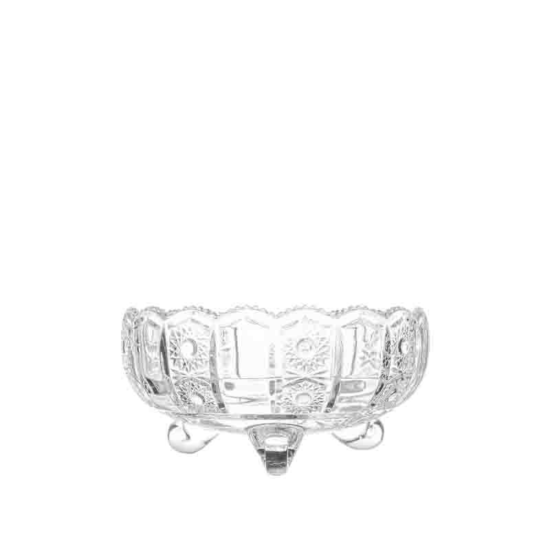 vintage clear glass candy jar with lid