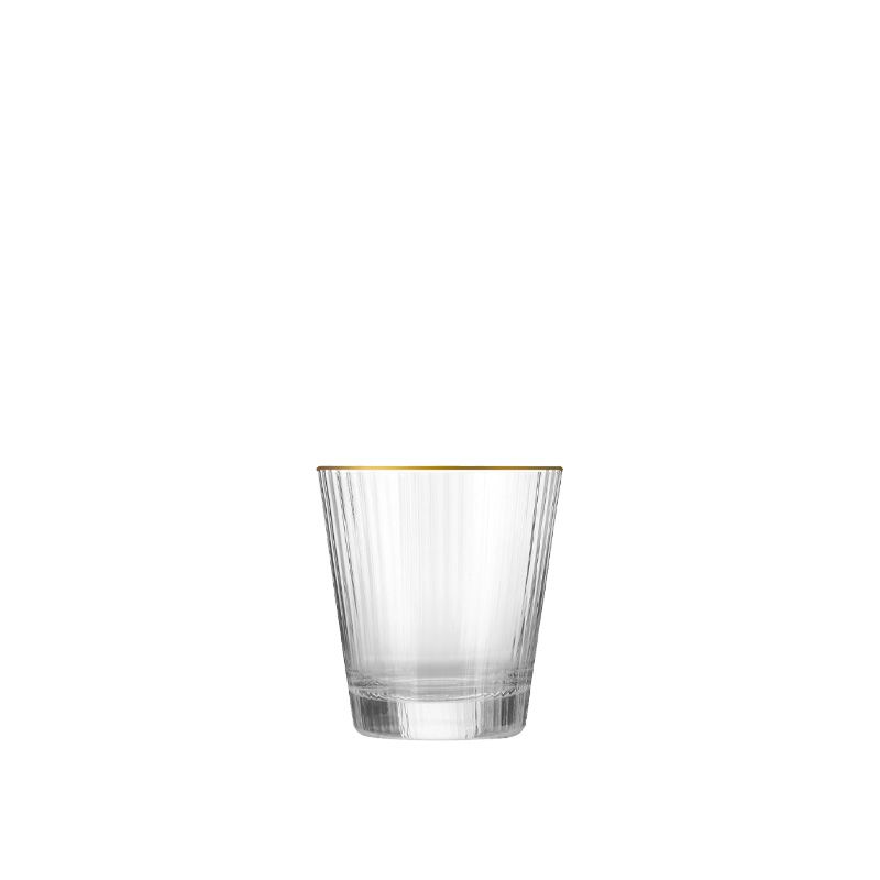 gold rim glass tumbler
