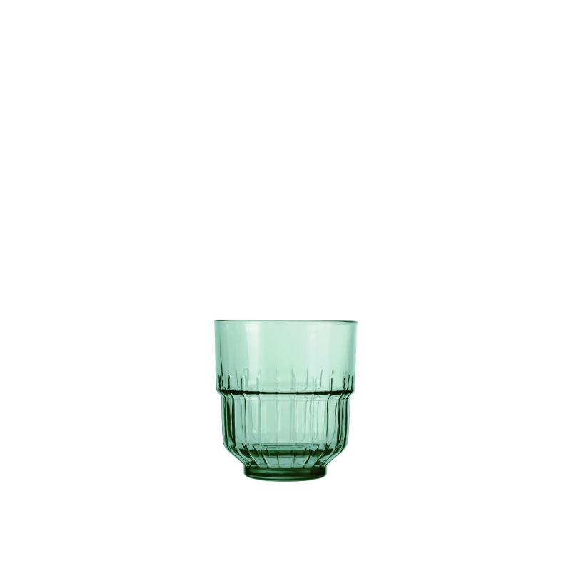 340ml green colored glass tumbler