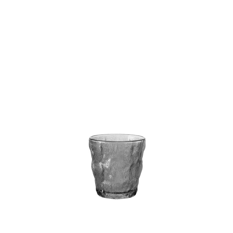 clear hammered glass tumbler