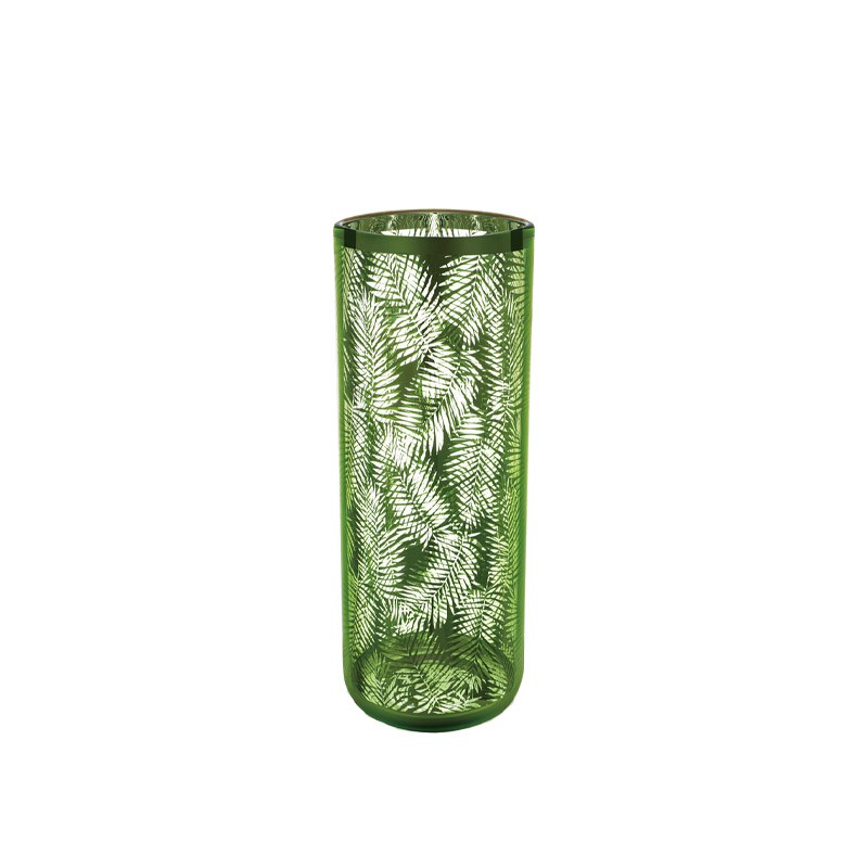 green glass vase