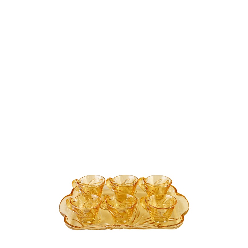 amber glass tea set wholesale