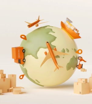 A diagram illustrating services to the global market