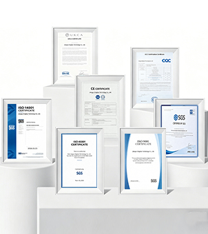 A diagram of Xinghuo Glass Company's certificates; relevant qualification certificates can be provided upon request