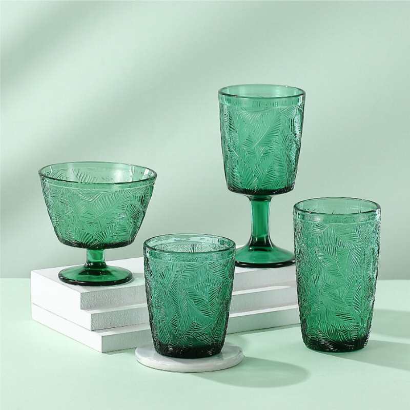 Green Glass Tumblers