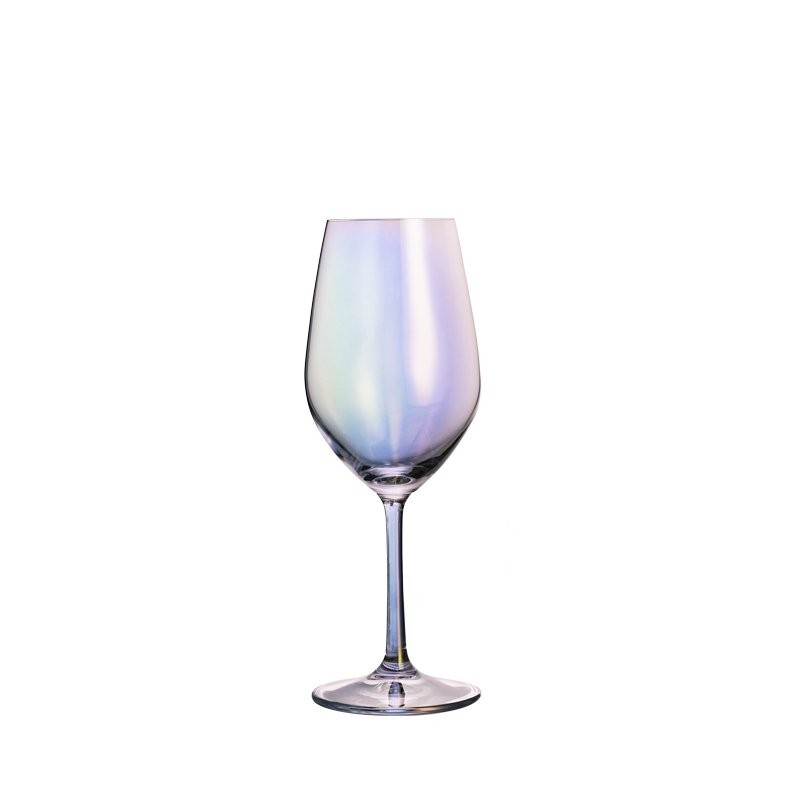Xinghuo Glass's iridescent ion-plated crystal wine glasses showcase a dreamy rainbow sheen and highly transparent lead-free glass texture. Specializing in wholesale customization for upscale restaurants, bars, and the gift market.