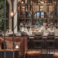 Xinghuo Glass clear crystal wine glasses at hotel resort bar