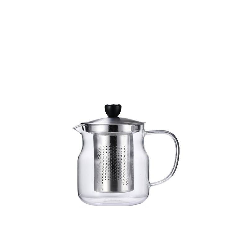 Xinghuo Glass Heat-Resistant High Borosilicate Glass Teapot with Stainless Steel Filter (White Background)