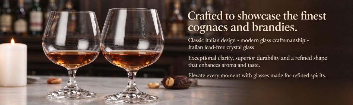 Xinghuo Glass Lead-Free Crystal Brandy Cognac Glass Banner Display Image