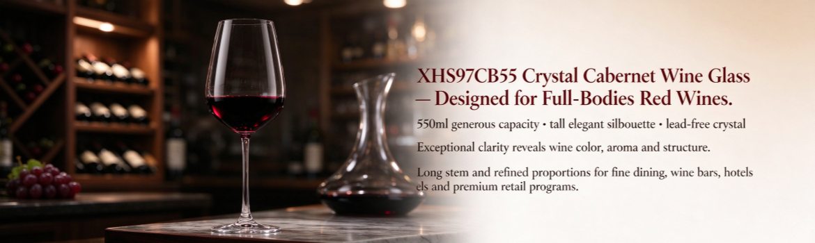 Xinghuo glass, 550ml lead-free crystal Cabernet wine glass, banner display image