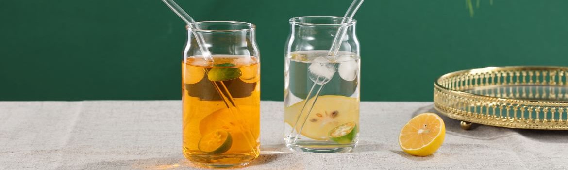 XHGPB61 borosilicate mason jar cup application scenarios - cafe juice iced coffee milk