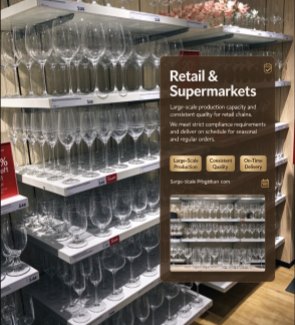 XINGHUO Glass for Retail and Supermarket Chains - Bulk Supply