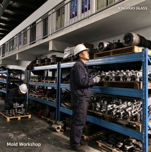 Real-life photos of Xinghuo Glass's precision mold workshop for glassware