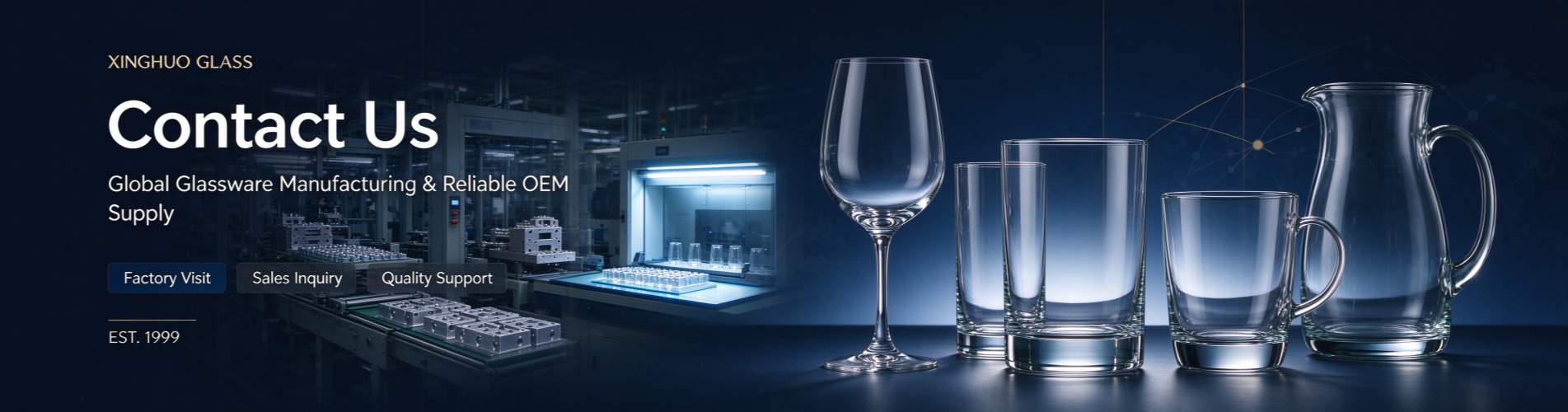 Xinghuo Glass - Contact Us & OEM Manufacturing - Banner Display Image